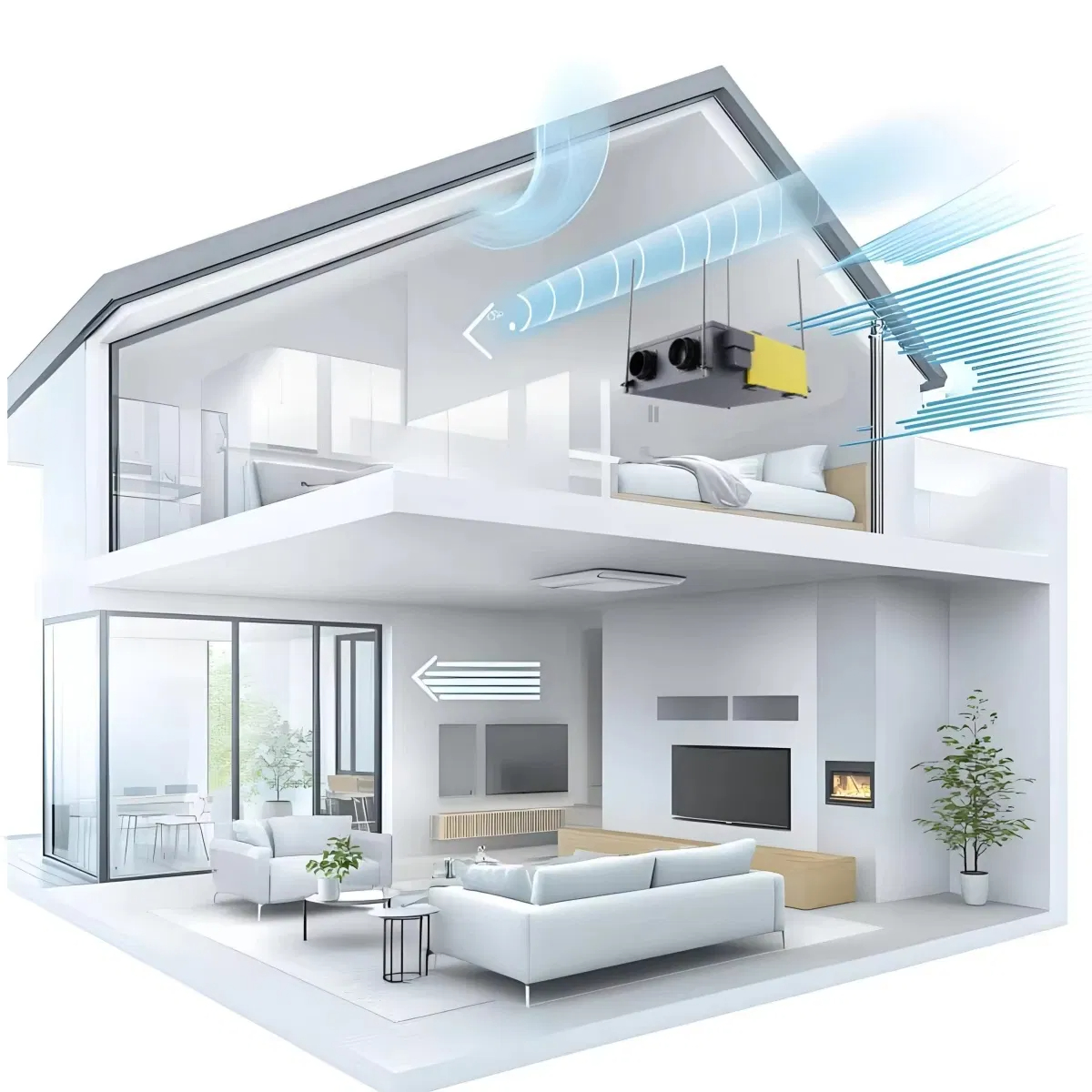 Mechanical ventilation with heat recovery